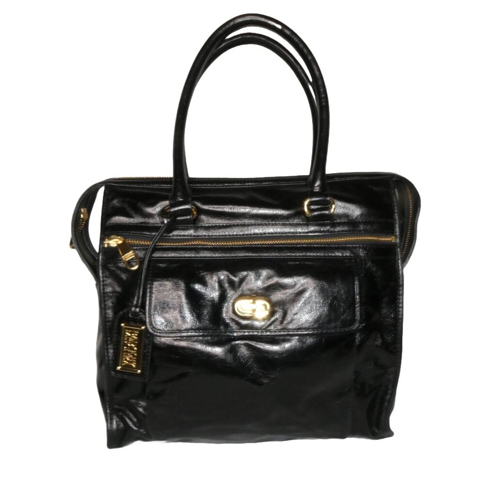 AUTHENTIC Badgley Mischka‎ Black Leather Handbag